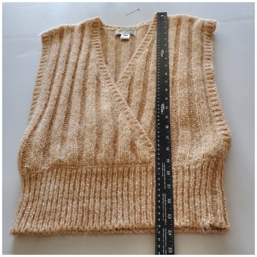 Vintage Christian Dior Cable Knit Wrap Sweater Vest Layer Sz M Old Money Preppy - Picture 9 of 11